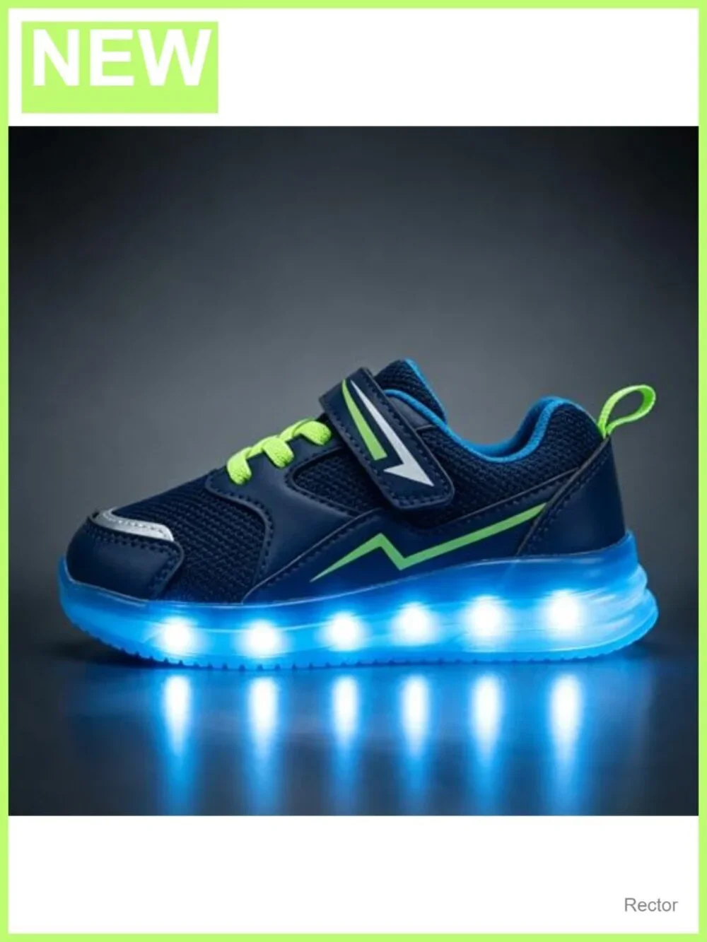 Toddler Light Up Sneakers Mesh LED Tennis Shoes Hook & Loop Kids Athletic